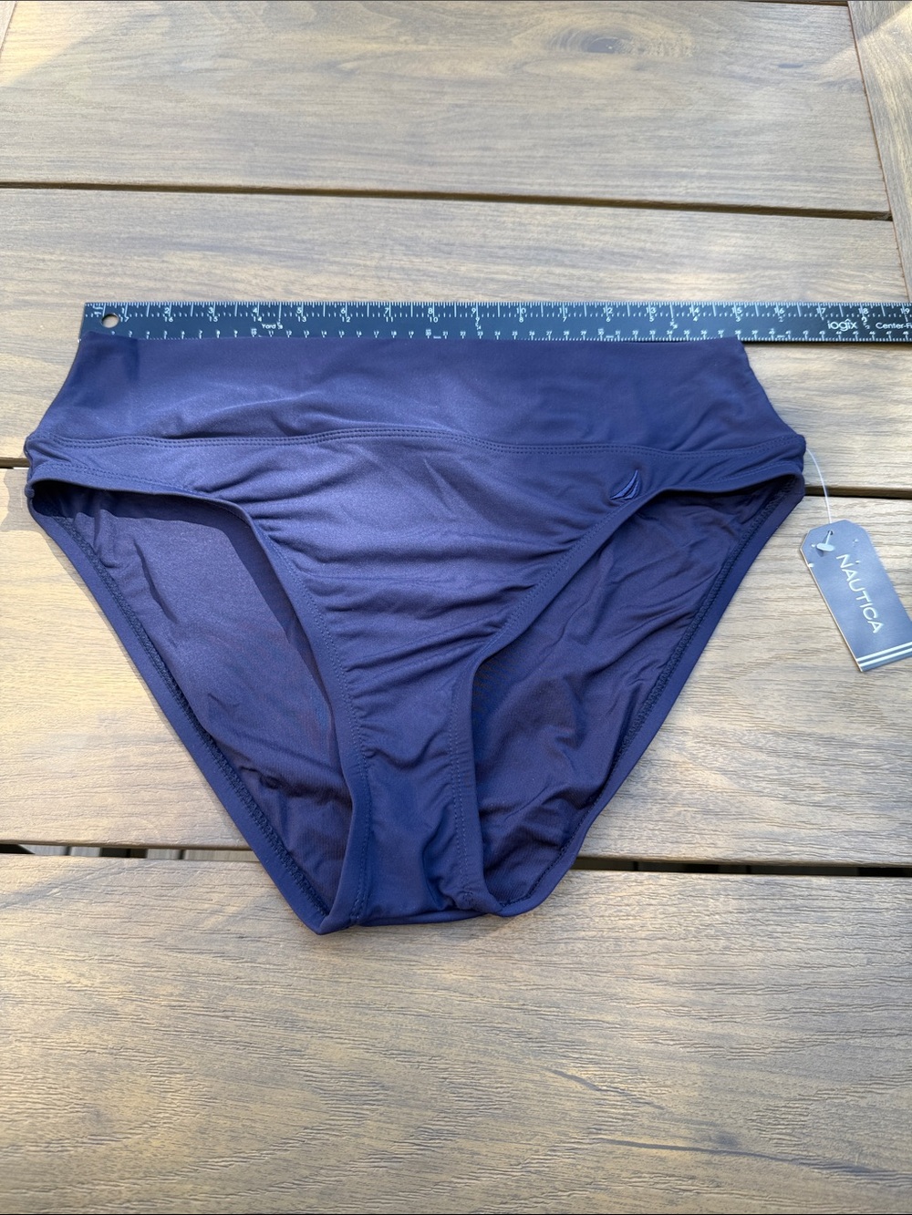 Nautica Women's Deep Navy Bikini Brief plus size XL new